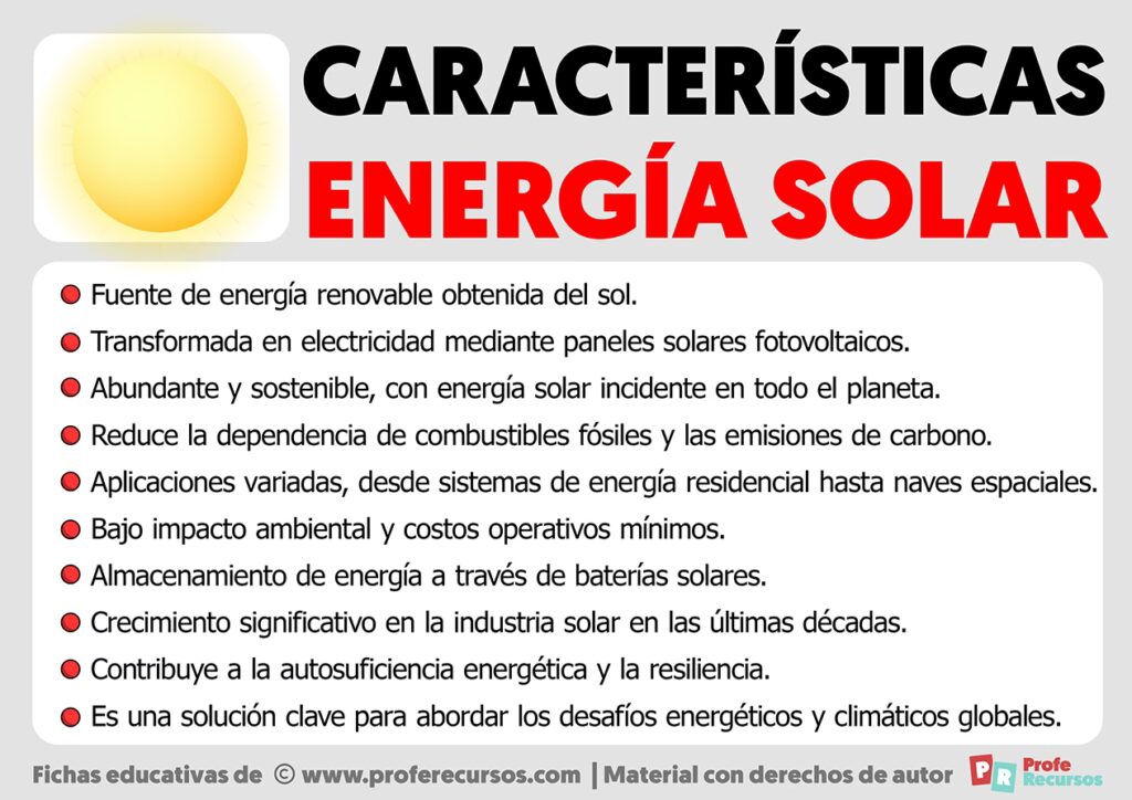 Energía Solar: Conoce sus Características Clave