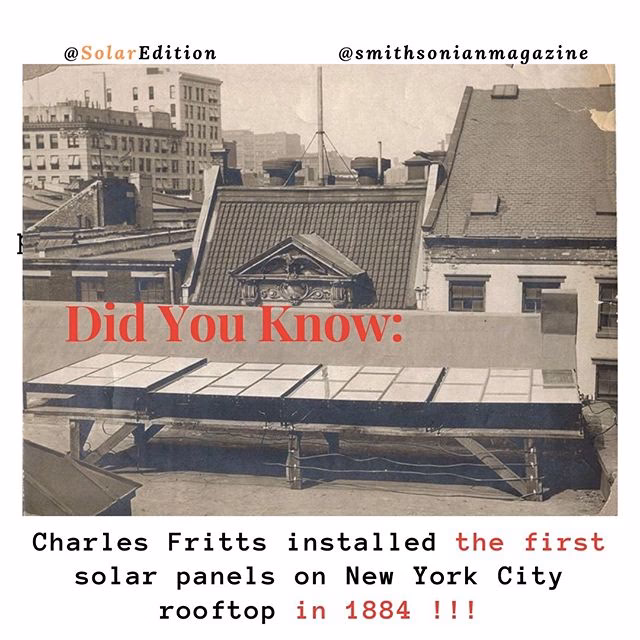 How did Charles Fritts invent the solar panel?