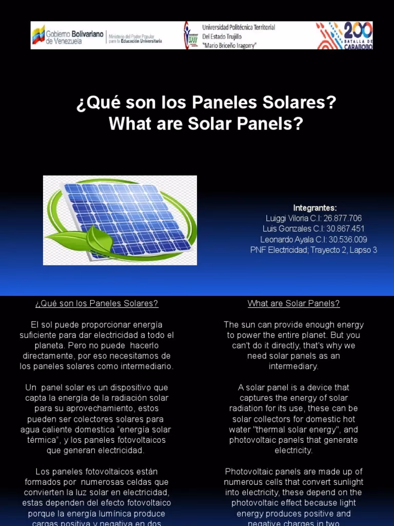 ¿Cómo se le llama al panel solar?