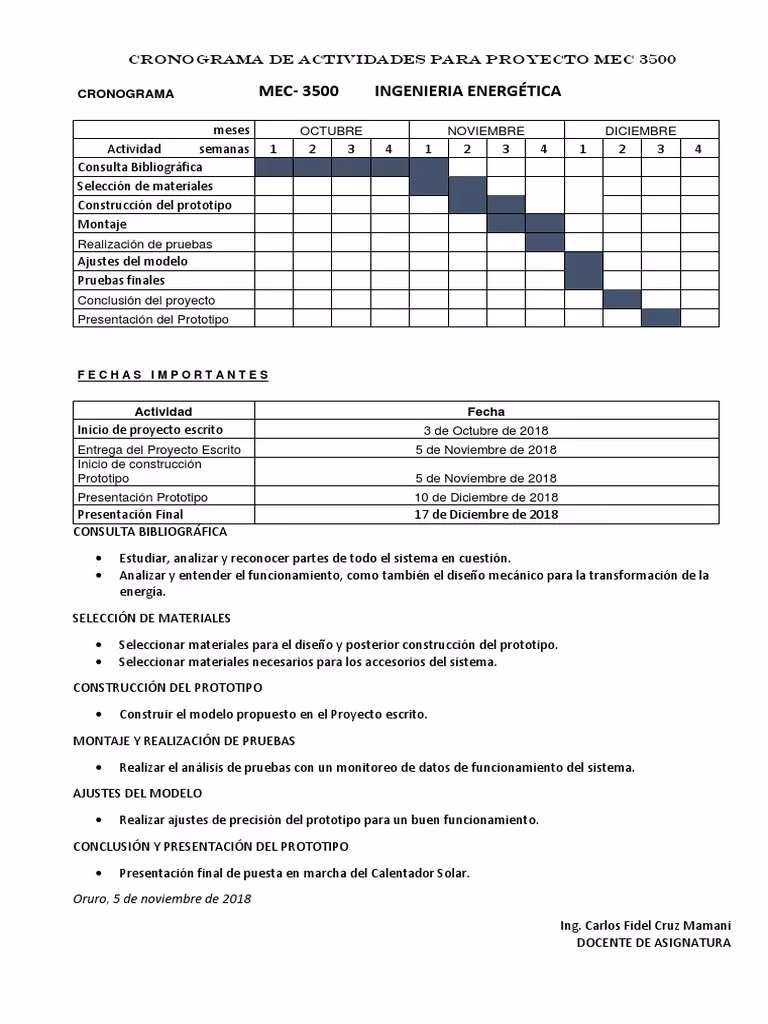 ¿Cómo hacer un cronograma de actividad de un proyecto?