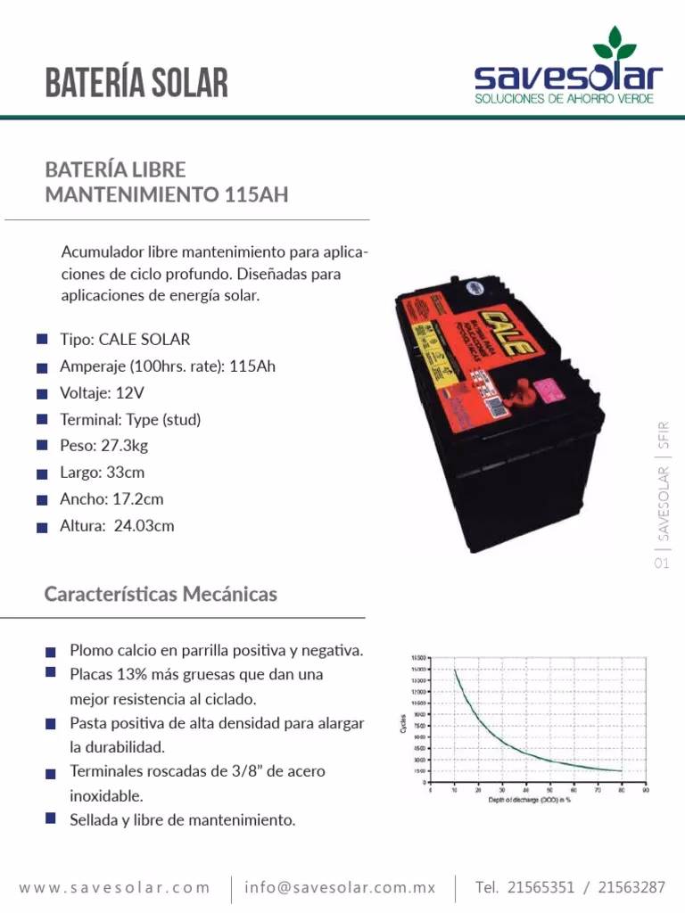 ¿Cuáles son las características de las baterías de ciclo profundo?