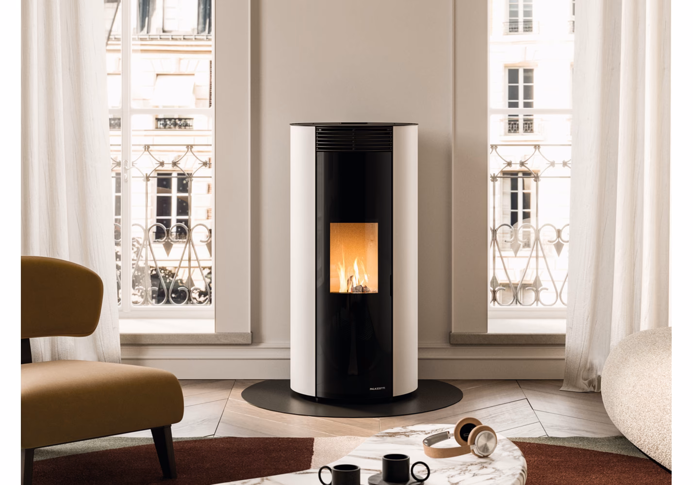 ¿Cuántos metros calienta una estufa de pellets de 12 kW?