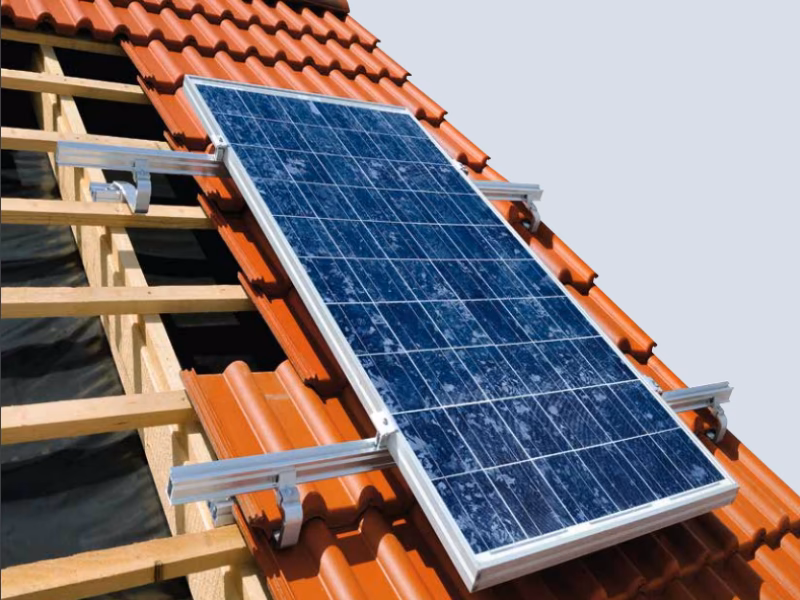 How do you attach a solar panel to a roof?