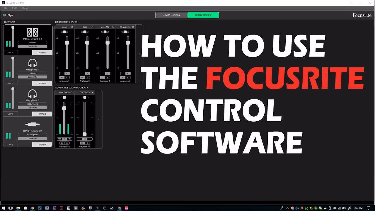 How to change Focusrite settings?
