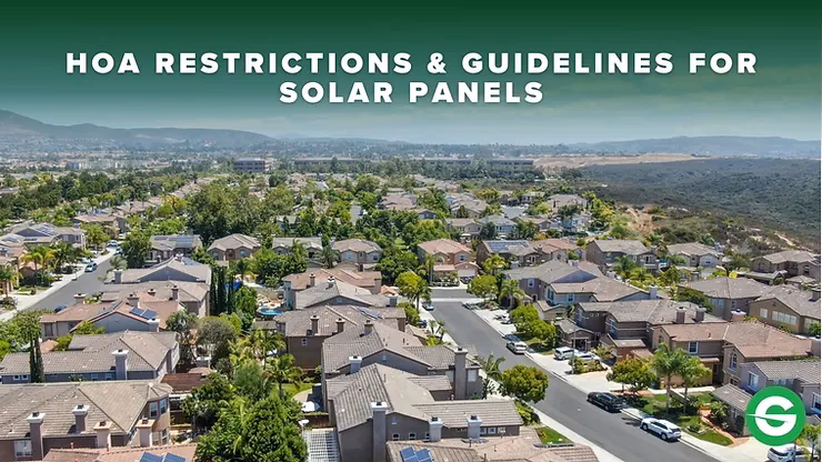 What steps do HOAs have for solar panels?