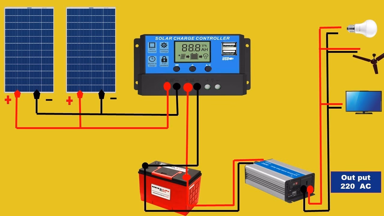 What do I connect first on a solar charge controller?