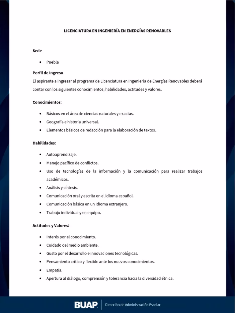 ¿Cuál es la carrera menos demandada en la BUAP?