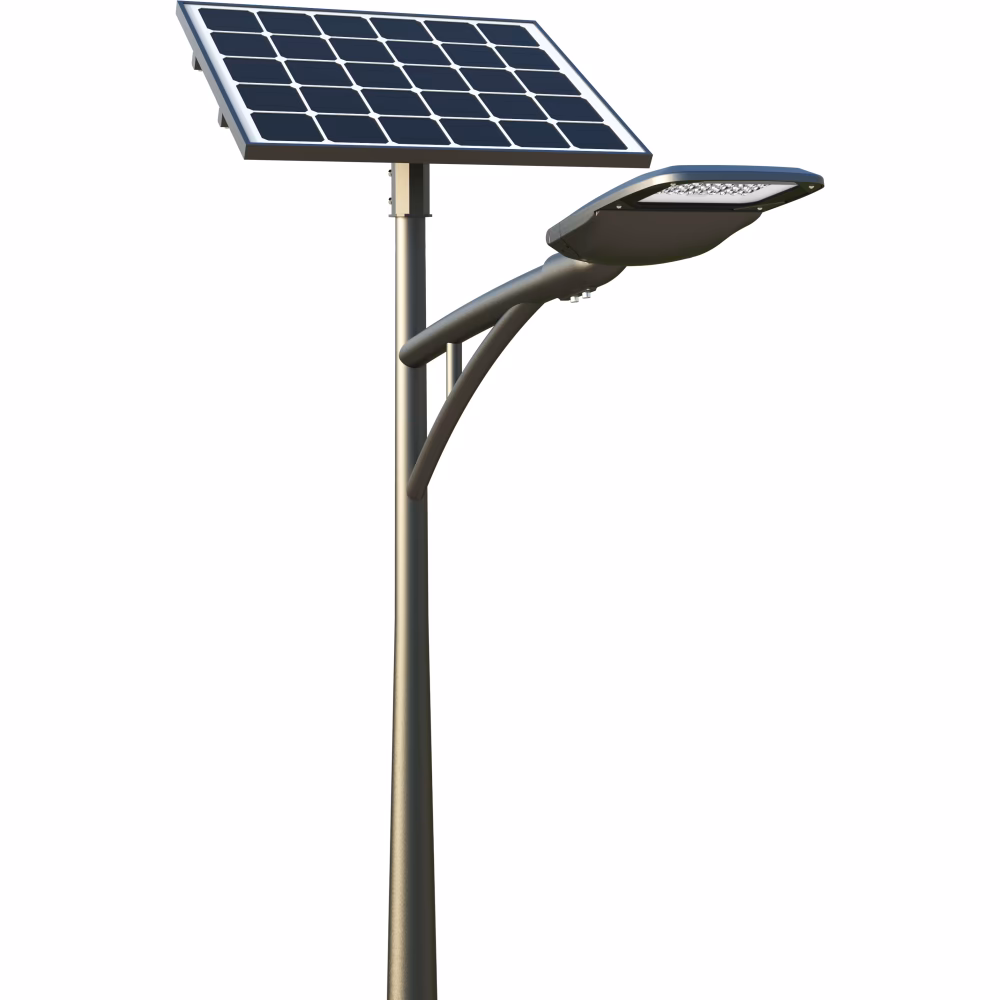 What is an integrated solar street light?