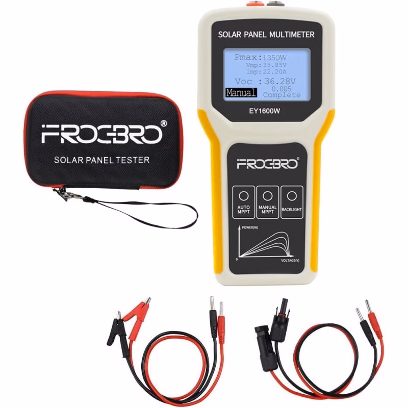 ¿Cómo puedo medir la corriente en un panel solar?