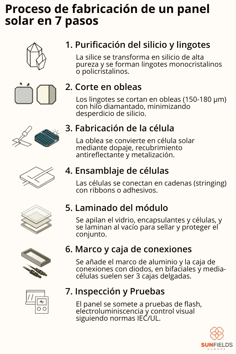 ¿Qué se necesita para fabricar paneles solares?