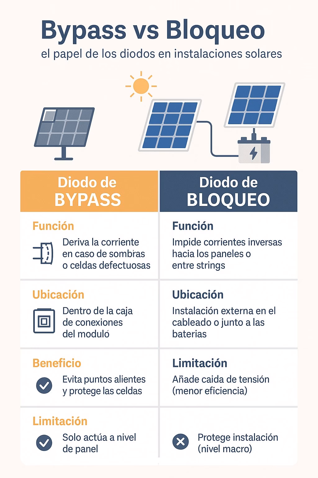 ¿Qué provoca el aumento de temperatura en un panel solar?