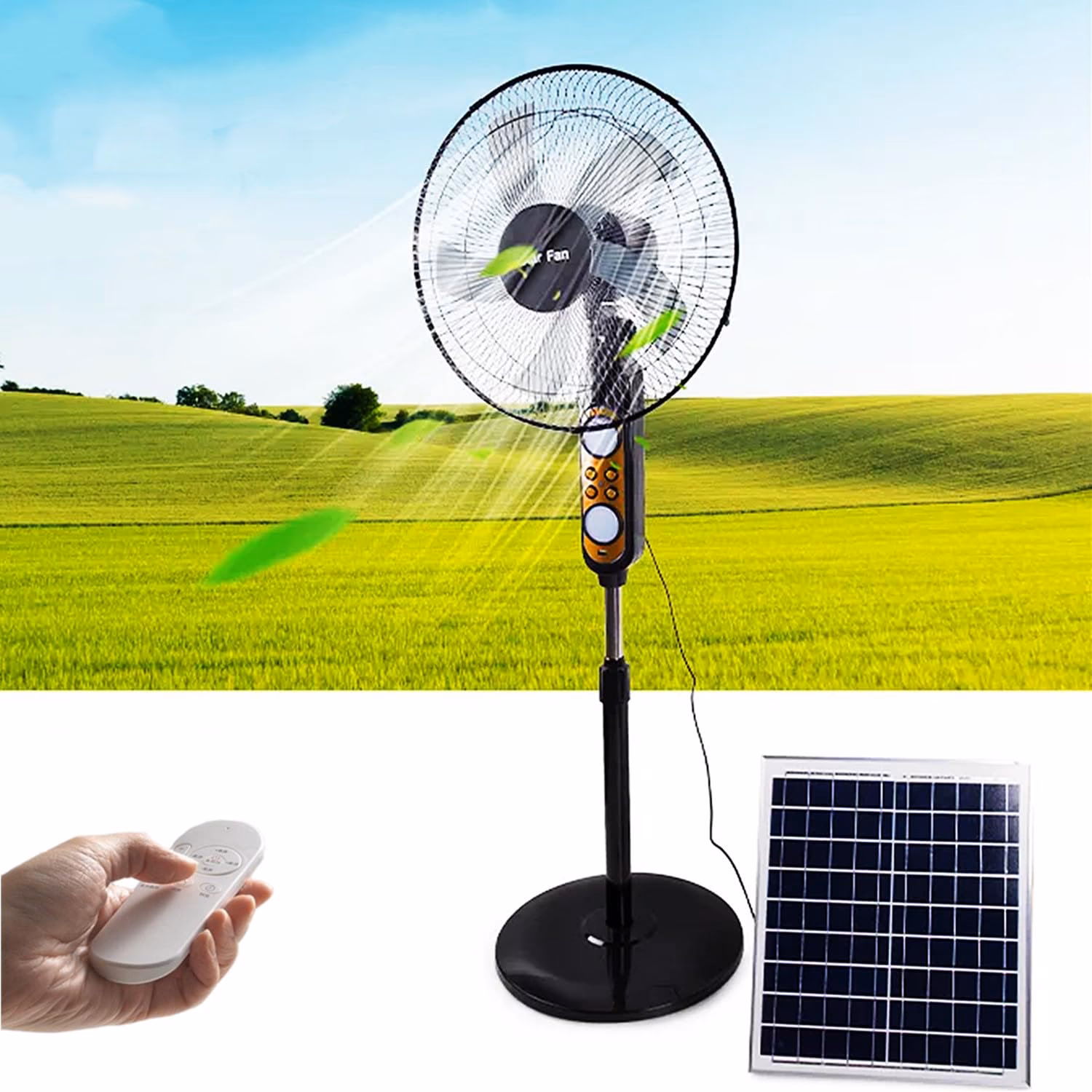 ¿Cuántos paneles solares necesito para alimentar un ventilador?