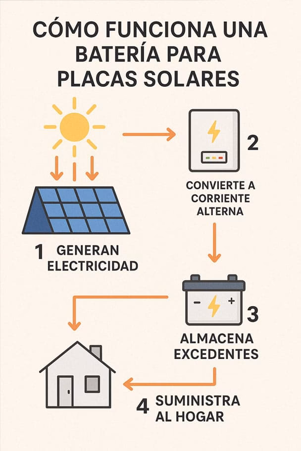 ¿Para qué sirve la batería de un panel solar?