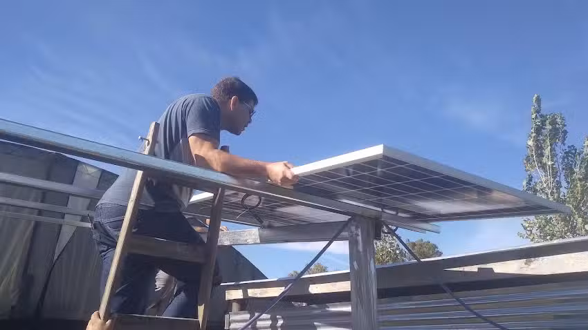 Rayo de sol paneles solares