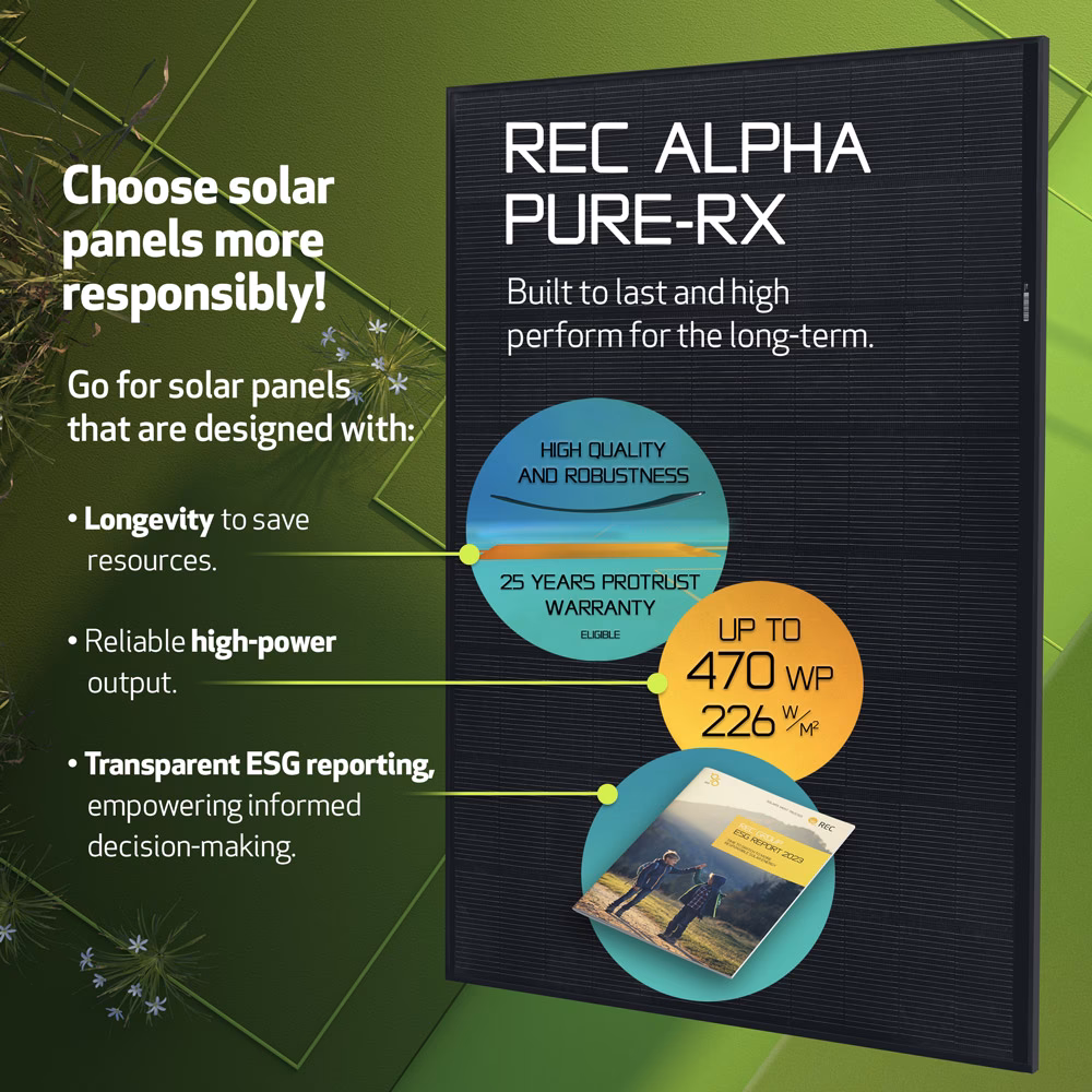 What is the warranty on REC solar panels?