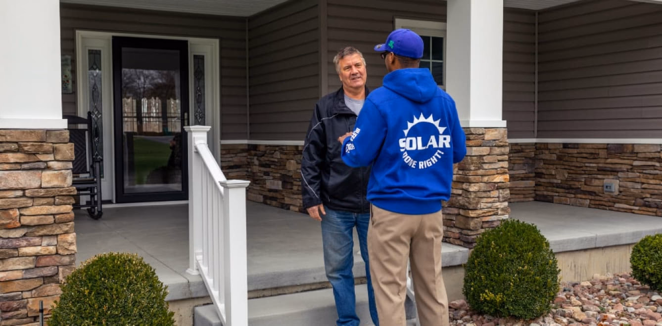 How much does door-to-door solar get paid?