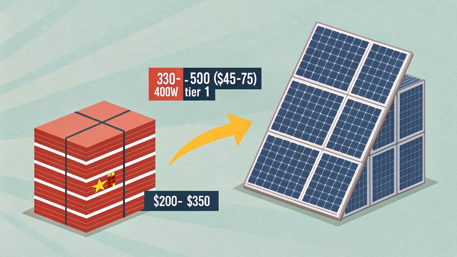 How much do Chinese solar panels cost?