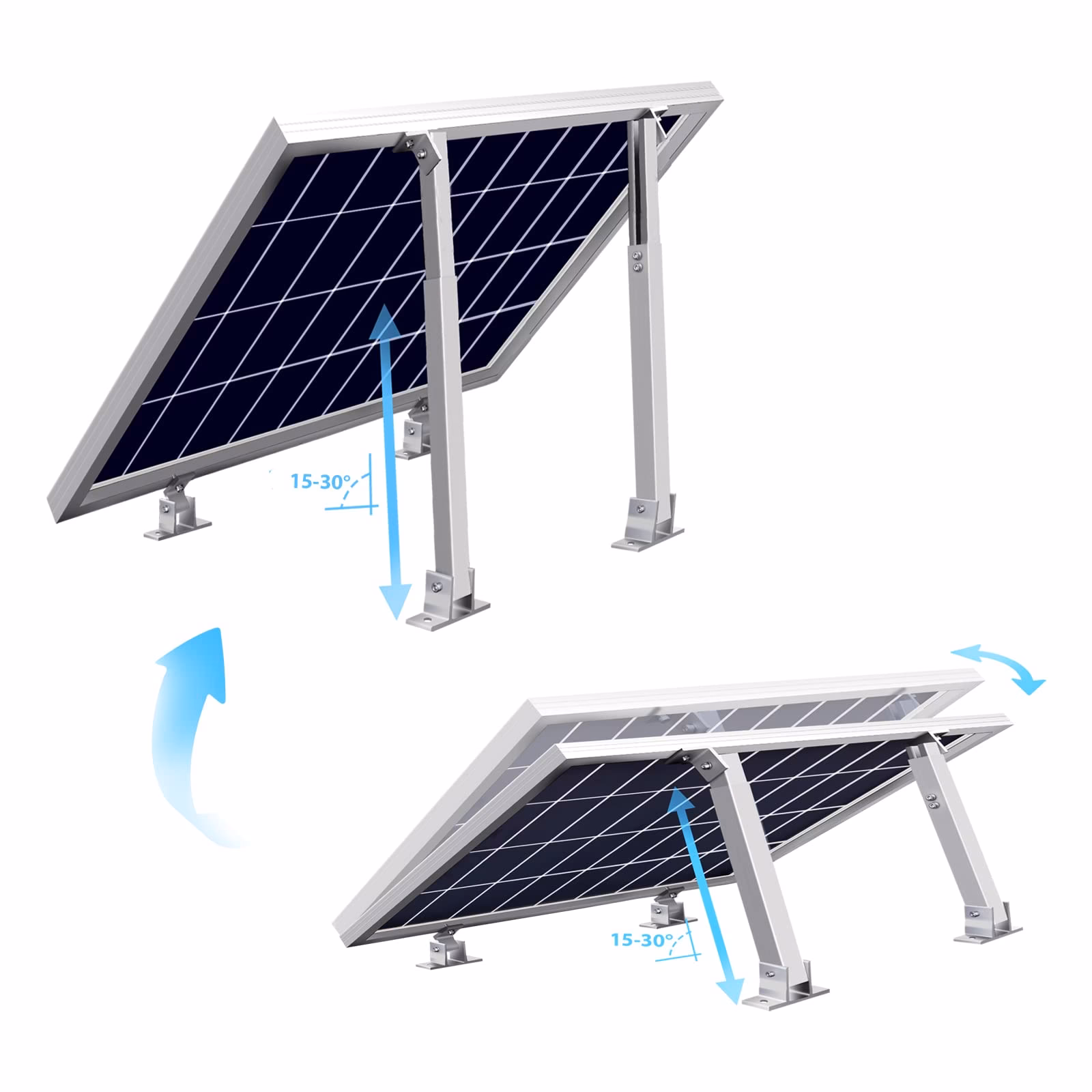 How many mounting brackets does a solar panel need?