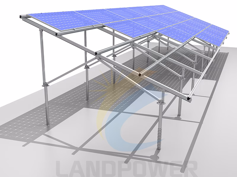 How are solar panel structures installed?
