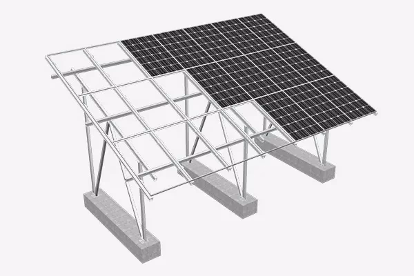 What are the three types of solar panel mounting?