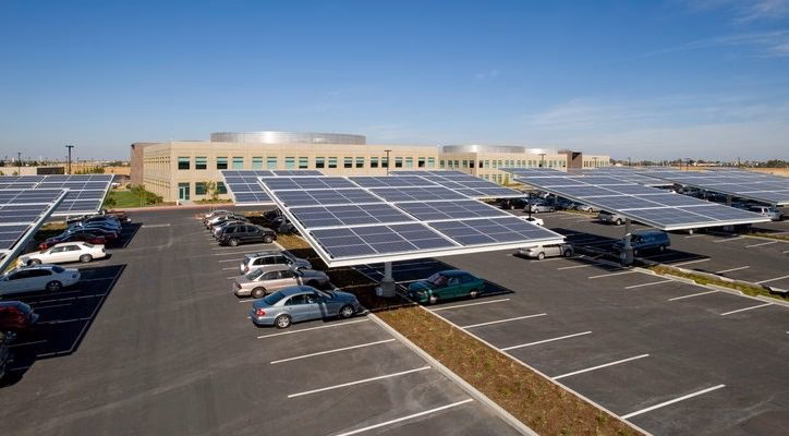 What is a solar parking lot?