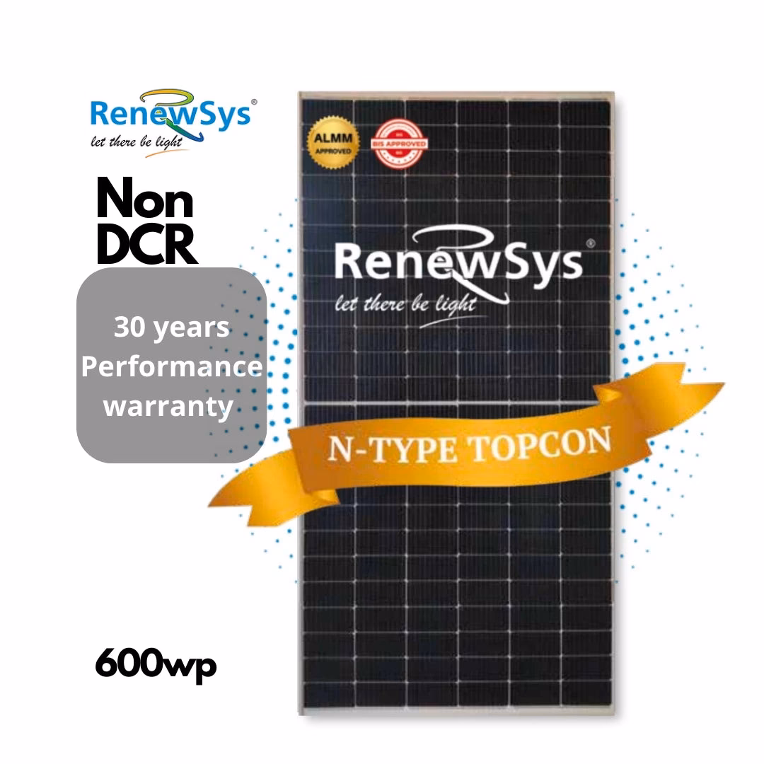 What is the cost of RenewSys 600W solar panel?
