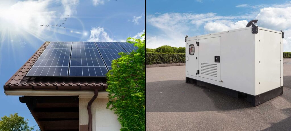 Paneles Solares vs. Generador: ¿Cuál es mejor?